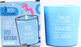Aloe+ Colors Αρωματικό Κερί Σόγιας σε Βάζο Just Natural Φρεσκάδα Γαλάζιο 220gr