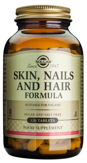 Solgar Hair - Skin - Nails Συμπλήρωμα Διατροφής Για Μαλλιά - Νύχια - Δέρμα 120 Ταμπλέτες