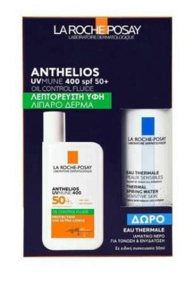 La Roche Posay Promo Anthelios UVMUNE 400 SPF50+ Oil Control Fluid 50ml & Δώρο Eau Thermale Spray Travel Size 50ml