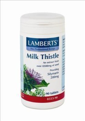 Lamberts Milk Thistle 8500mg, Συμπλήρωμα Διατροφής με Γαϊδουράγκαθο για την Προστασία Ήπατος & για Αποτοξίνωση, 90tabs