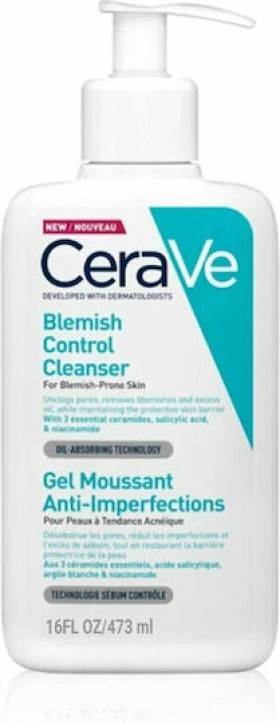 CeraVe Blemish Control Gel Καθαρισμού Προσώπου 473ml