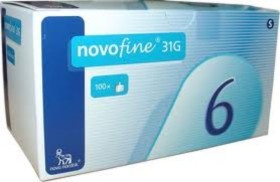 NOVOFINE ΒΕΛΟΝΕΣ 31GX6MM 100ΤΕΜ