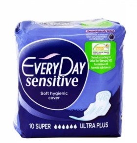 Every Day Sensitive Σερβιέτες Super Ultra Plus, 10τμχ