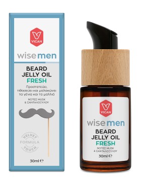 Vican Wise Men Beard Jelly Oil Fresh Ενυδατικό Λάδι για τα Γένια 30ml