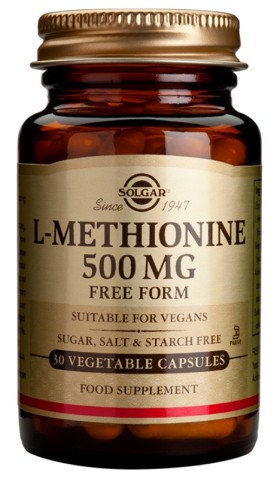 Solgar L-Methionine 500mg Συμπλήρωμα Διατροφής 30 Φυτικές Κάψουλες