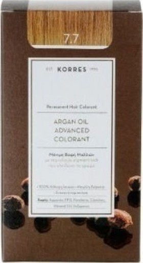 Korres Argan Oil Advanced Colorant Βαφή Μαλλιών 7.7 Μόκα 50ml