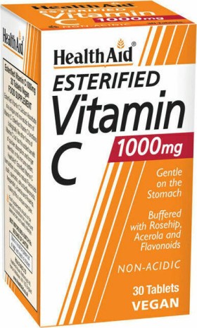 Health Aid Esterified Vitamin C 1000mg Non Acid Συμπλήρωμα Διατροφής Με Εστεροποιημένη Βιταμίνη C 30 Ταμπλέτες