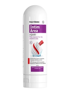 Frezyderm Intim Area Liquid Ph4.0 Υγρό Καθαριστικό Ευαίσθητης Περιοχής Τοπική Ξηρότητα 200ml