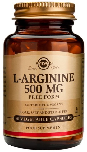 Solgar L-Arginine 500mg 50 Φυτικές Κάψουλες