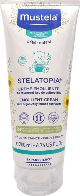 Mustela  Stelatopia Emolient Creme Μαλακτική Κρέμα Σώματος Με Τάση Ατοπίας 200ml