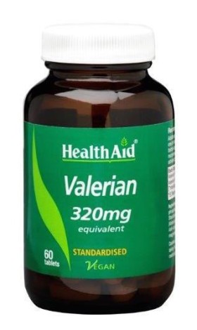 Health Aid Valerian Root Extract 320mg Συμπλήρωμα Διατροφής με Βαλεριάνα για Καταπολέμηση της Αϋπνίας, του Έντονου Άγχους & της Κούρασης 60 Ταμπλέτες