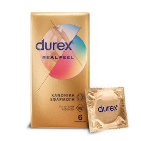 Durex Προφυλακτικά Πολύ Λεπτά Χωρίς Λάτεξ Real Feel 6 Τεμάχια