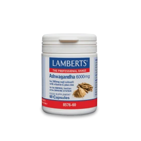 Lamberts Ashwagandha 6000mg Συμπλήρωμα Διατροφής Ανοσοποιητικού 60 Κάψουλες