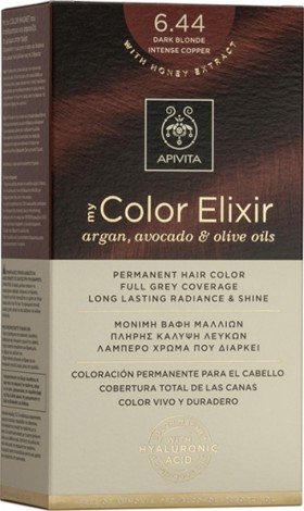 Apivita My Color Elixir Promo -20% N.6.44 Ξανθό Σκούρο Έντονο Χάλκινο