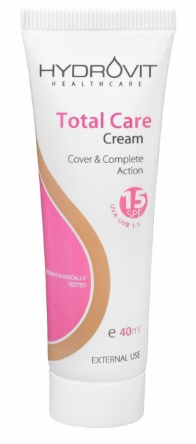 Hydrovit Total Care Cream SPF15 Καθημερινή Αντιρυτιδική & Ενυδατική Κρέμα Προσώπου με Χρώμα, 40ml