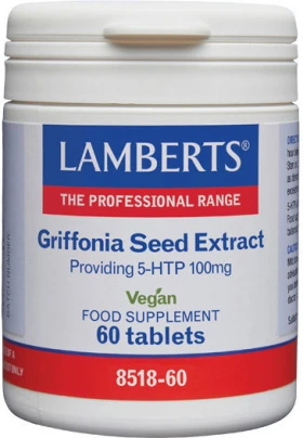 Lamberts Griffonia Seed Extract 5-HTP 100mg (60tabs) - Φόρμουλα για Βελτιωμένη Διάθεση