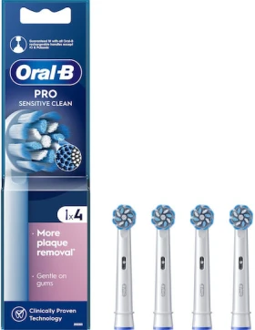 Oral-B Pro Sensitive Clean Ανταλλακτικές Κεφαλές για Ηλεκτρική Οδοντόβουρτσα 4τμχ
