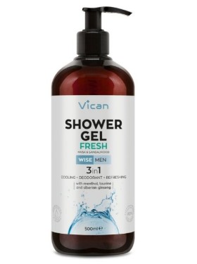 Vican Wise Men Shower Gel Fresh Ανδρικό Αφρόλουτρο Με Αίσθηση Φρεσκάδας - Απαλό Άρωμα Σανταλόξυλου & Musk 500ml