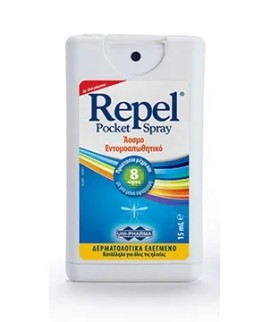 Uni Pharma Repel Pocket Άοσμο Εντομοαπωθητικό Spray Τσέπης 15ml