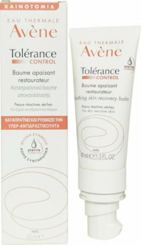 Avene Tolerance Control Baume Apaisant Restaurateur Καταπραϋντικό Baume Για Το Υπερευαίσθητο, Αντιδραστικό, Μη Ανεκτικό ή Αλλεργικό Δέρμα 40ml