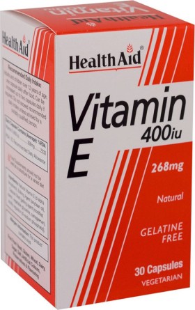 Health Aid Vitamin E 400iu Natural vegetarian capsules 30s