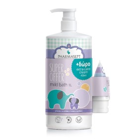 Pharmasept Promo Baby Care Mild Bath 1000ml με Αντλία & Κρέμα Αλλαγής Πάνας 40m