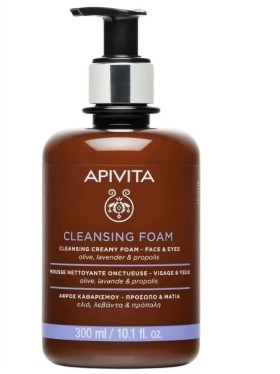 Apivita Cleansing Foam Κρεμωδης Αφρός Καθαρισμού με Ελιά & Λεβάντα 300ml