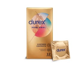 Durex Προφυλακτικά Real Feel 56mm 12τμχ