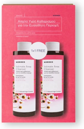 Korres Promo Intimate Καθαρισμός Ευαίσθητης Περιοχής με Χαμομήλι - Lactic Acid 250ml 1+1