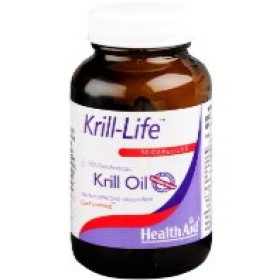 Health Aid Krill-Life Oil 500mg Συμπλήρωμα Διατροφής για την Υγιή Καρδιακή & Εγκεφαλική Λειτουργία 90 Κάψουλες