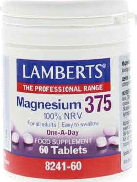 Lamberts Magnesium 375 100% NRV 60 Ταμπλέτες