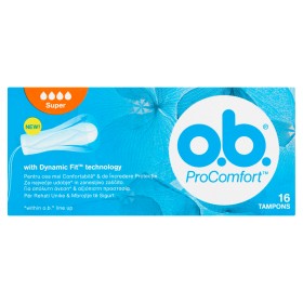 O.B.® ProComfort Super Ταμπόν Για Μέτρια - Μεγάλη Ροή 16 Τεμάχια