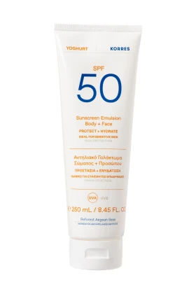 Korres Yoghurt Sunscreen Body & Face SPF50 Αντηλιακό Γαλάκτωμα Σώματος - Προσώπου 250ml