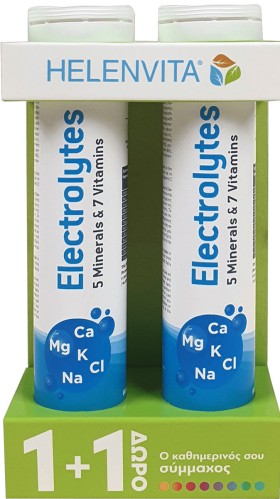 Helenvita Electrolytes Mε 5 Μέταλλα & 7 Βιταμίνες, 20tabs 1+1 Δώρο
