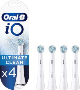 Oral-B iO Ultimate Clean White Ανταλλακτικές Κεφαλές για Ηλεκτρική Οδοντόβουρτσα 4τμχ