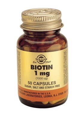 Solgar Biotin 1000mg Συμπλήρωμα Διατροφής Βιοτίνης  50 Φυτικές Κάψουλες