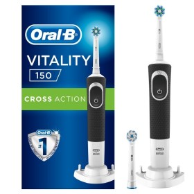 Oral-B Vitality 150 Cross Action Black Ηλεκτρική Οδοντόβουρτσα & 2 Ανταλλακτικές Κεφαλές