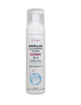 Vican Wise Beauty Micellar Cleansing Foam Αφρός Καθαρισμού Προσώπου 200ml