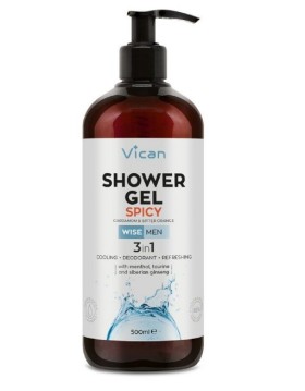 Vican Wise Men Shower Gel Spicy Ανδρικό Αφρόλουτρο Με Αίσθηση Φρεσκάδας Με Κάρδαμο - Bitter Orange 500ml