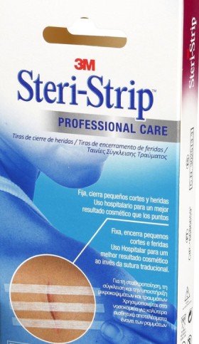 3M STERI STRIP 6mmX100mm Αυτοκόλλητες Ταινίες Σύγκλεισης Τραυμάτων 1 Φακελάκι με 10 Αυτοκόλλητες Ταινίες Σύγκλεισης Τραυμάτων