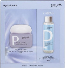 Medisei - Promo Panthenol Extra Hydration Kit Ενυδατική Κρέμα Ημέρας με Αντηλιακή Προστασία SPF15 50 ml & Δώρο Νερό Καθαρισμού Προσώπου 3 σε 1 100ml