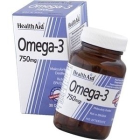 Health Aid Omega 3 750mg Συμπλήρωμα Διατροφής με Ω3 Λιπαρά Οξέα για Υγιές Καρδιακό & Κυκλοφορικό Σύστημα 30 Κάψουλες