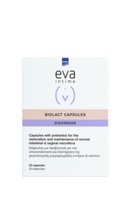 Intermed Eva Biolact Disorders Προβιοτικά Για Την Εντερική και Κολπική Χλωρίδα 20 Κάψουλες