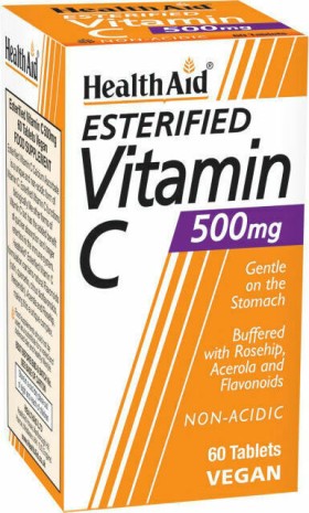 Health Aid Esterified Vitamin C 500mg Non Acid Συμπλήρωμα Διατροφής Με Εστεροποιημένη Βιταμίνη C 60 Ταμπλέτες