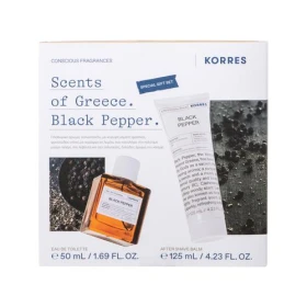 Korres Promo Black Pepper Eau De Toilette 50ml & Aftershave Balm 125ml