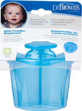 Dr. Browns Milk Powder Dispenser Δοχείο Μεταφοράς Γάλακτος Μπλε, 1 τμχ