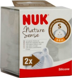 Nuk Nature Sense Θηλή Σιλικόνης Μέγεθος:Μικρής Ροής 0-6m+ 2 Τεμάχια [10.709.286]